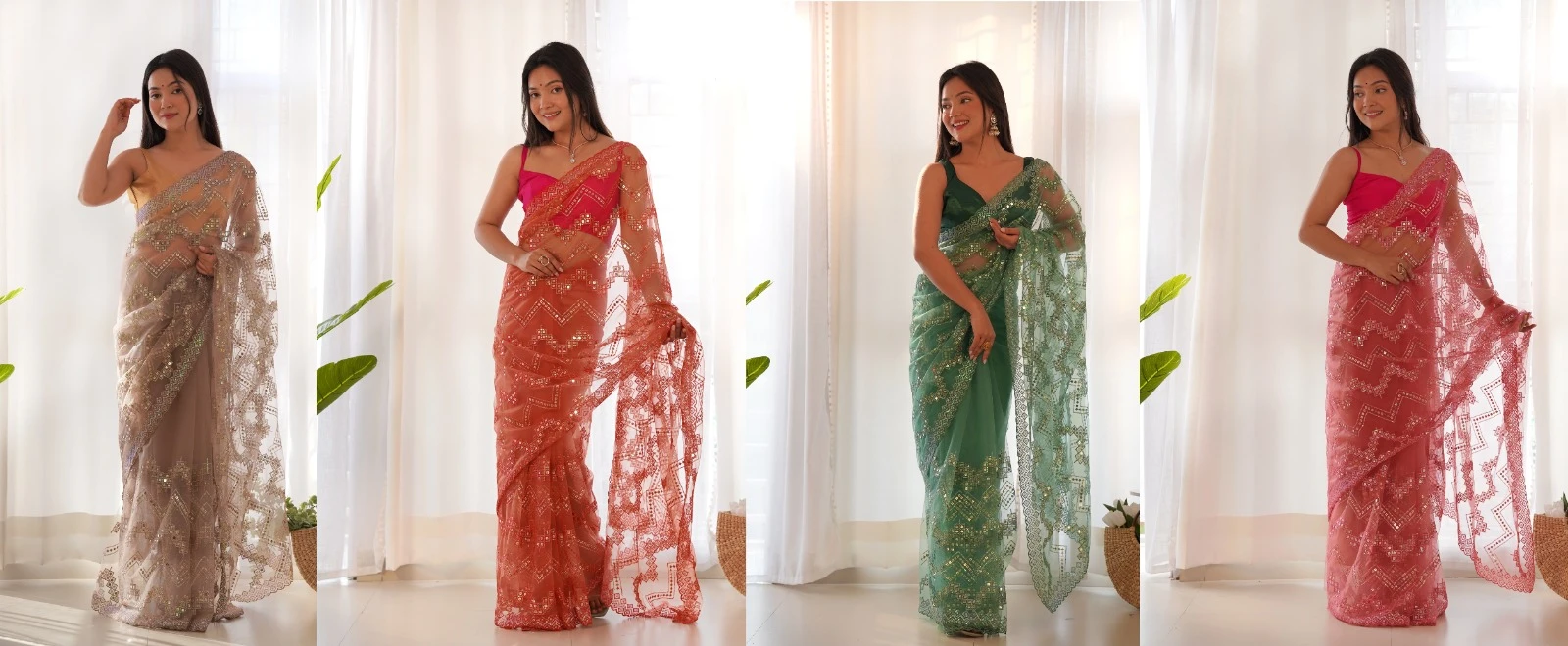 Vardan Ethnic Bt 3119 Heavy Butterfly Net Wholesale Fancy Sarees Catalog — Wholesale Sarees, MPA wholesale from Surat — view 5